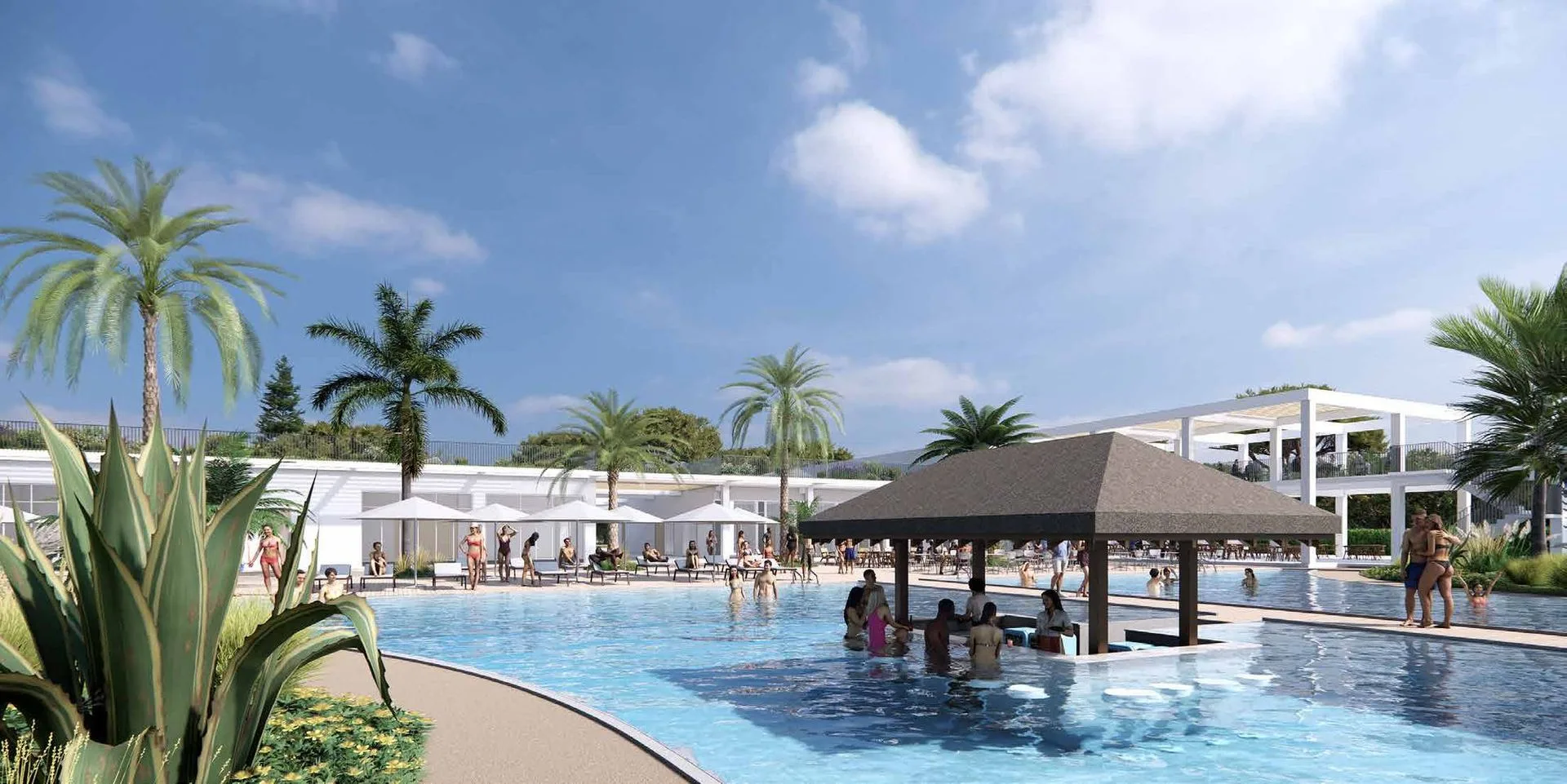 Swim-up pool bar at The Great Resort