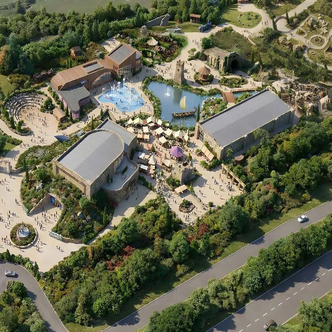 Aerial view of the Alexandrou Chora Theme Park